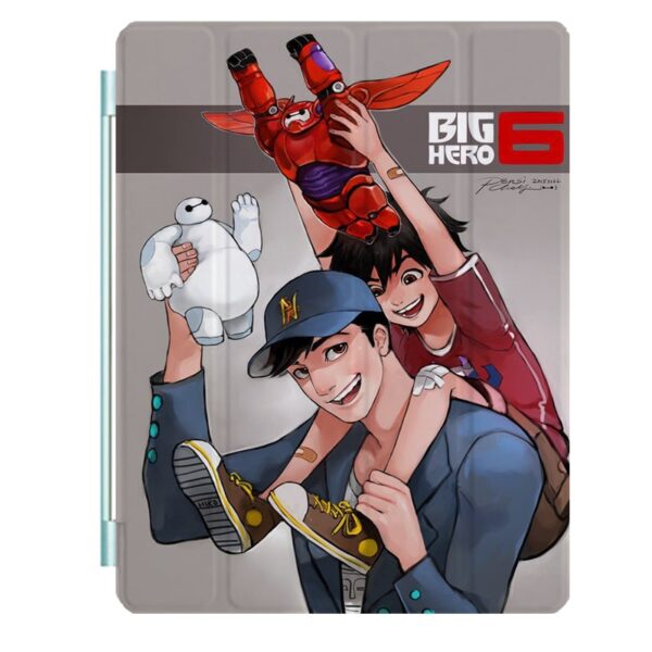 Big Hero 6 Ipad Leather Case Advanced Pu Leather Protective Cover Automatic Wake Up and Sleep Magnetic Closure Multiple Angle Bracket - Image 27