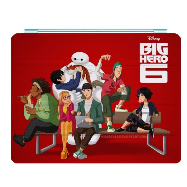 Big Hero 6 Ipad Leather Case Advanced Pu Leather Protective Cover Automatic Wake Up and Sleep Magnetic Closure Multiple Angle Bracket - Image 40