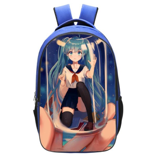 Hatsune Miku Backpack School Bag Blue - Image 2