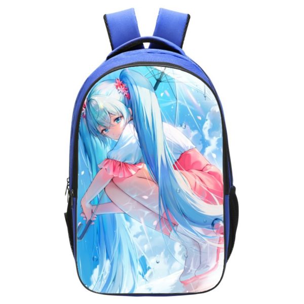 Hatsune Miku Backpack School Bag Blue