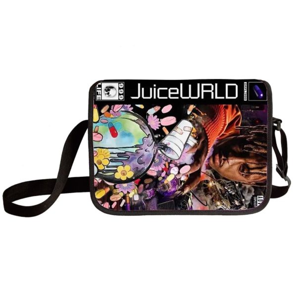 Juice Wrld shoulder bag primary and middle school students messenger bag children's make-up bag - Image 24