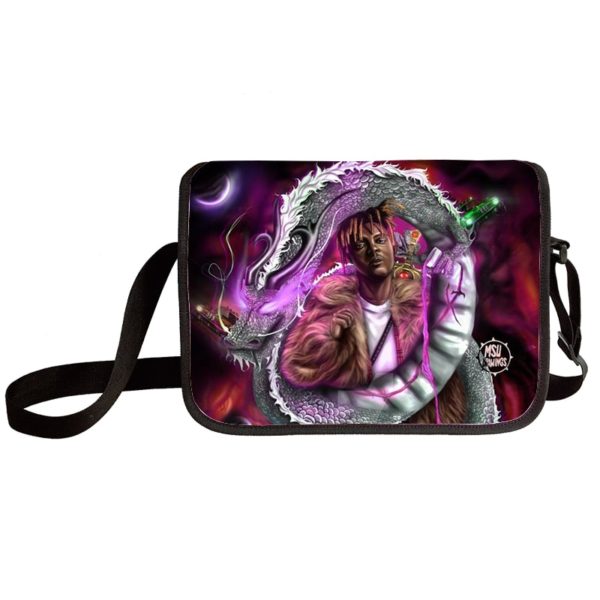 Juice Wrld shoulder bag primary and middle school students messenger bag children's make-up bag - Image 3