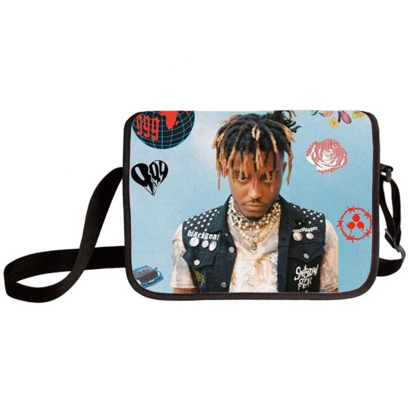 Juice Wrld shoulder bag primary and middle school students messenger bag children's make-up bag - Image 4