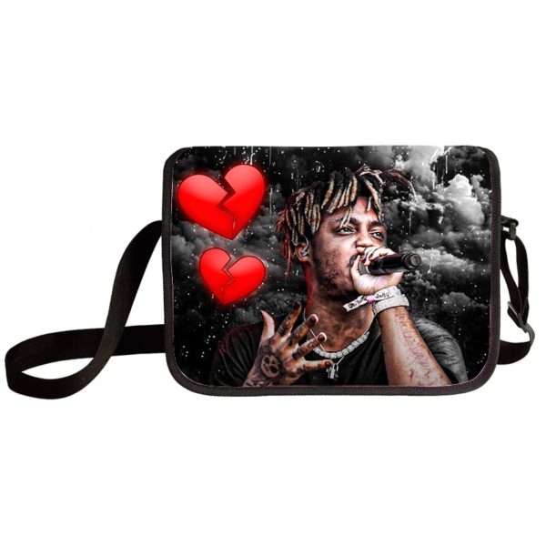 Juice Wrld shoulder bag primary and middle school students messenger bag children's make-up bag - Image 6