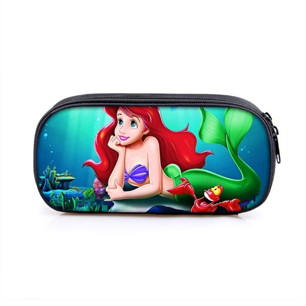 The Little Mermaid Cosmetic Bags Boys Girls Children Large Pencil Case Purse Storage Bags Women Men Multifunction Makeup Bag - Image 4