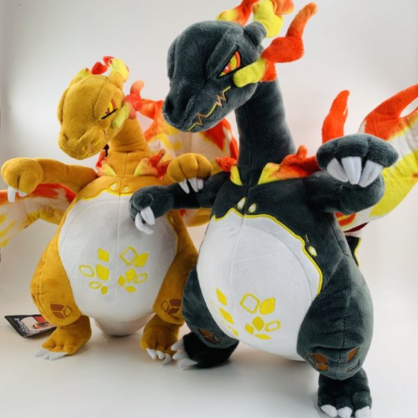 38cm Large Black Orange Super Giant Charizard Skeleton Plush