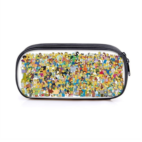 The Simpsons Cosmetic Bags Boys Girls Children Large Pencil Case Purse Storage Bags Women Men Multifunction Makeup Bag - Image 17