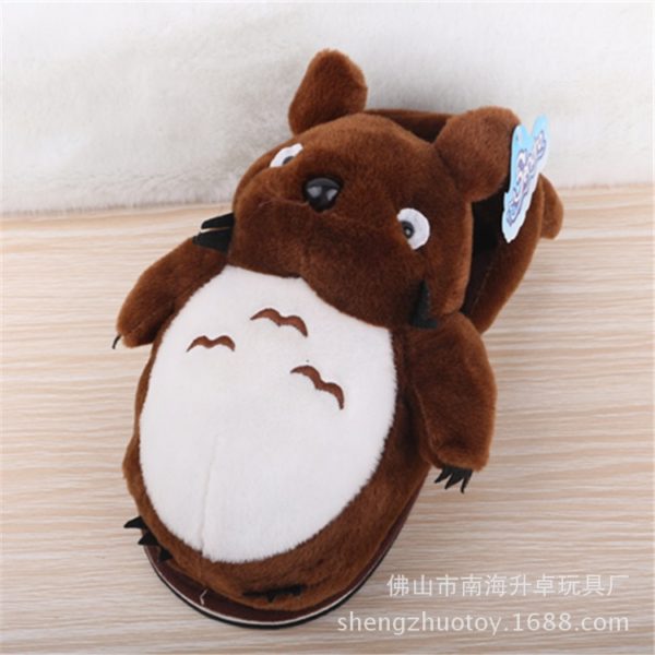 Totoro Home Warm All-Inclusive Plush Slippers - Image 4