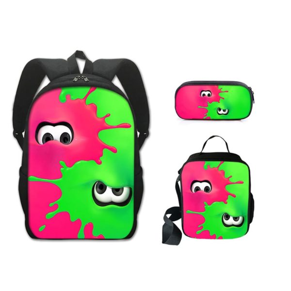 16 Inch Splatoon 3 Backpack School Bag+Lunch Bag+Pencil Bag - Image 18