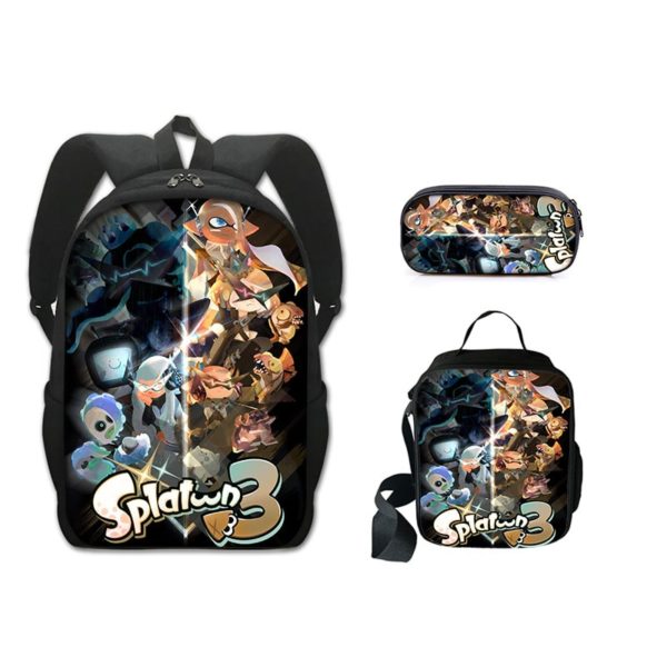 16 Inch Splatoon 3 Backpack School Bag+Lunch Bag+Pencil Bag - Image 20