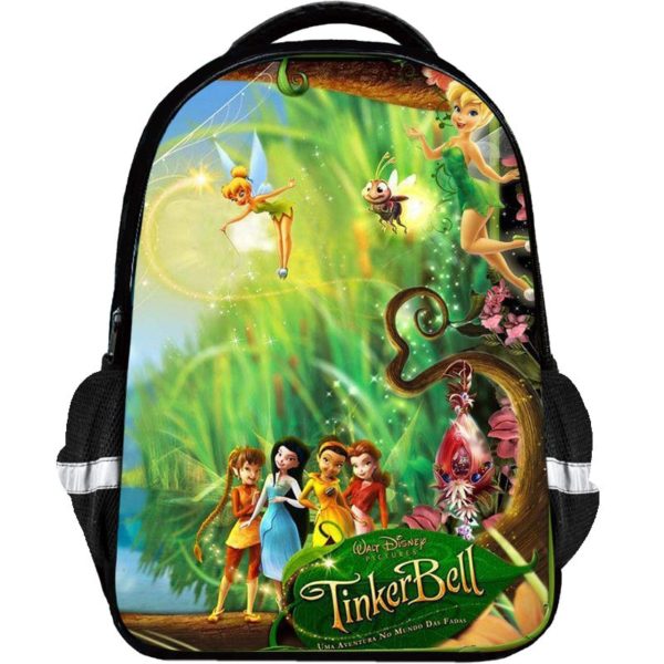 TinkerBell Backpack Kids Youth Student High Capacity Waterproof School Bag Birthday Gifts