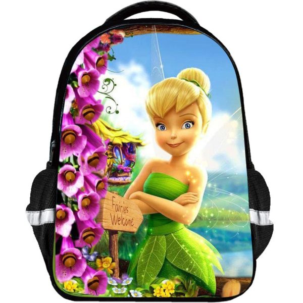 TinkerBell Backpack Kids Youth Student High Capacity Waterproof School Bag Birthday Gifts - Image 3