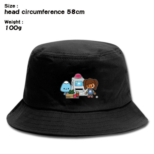 Toca Life World Women Men Bucket Hats Unisex Fisherman Hat Fashion Solid Wild Sun Protection Cap Boys Girls Outdoors Sunscreen Hat - Image 3