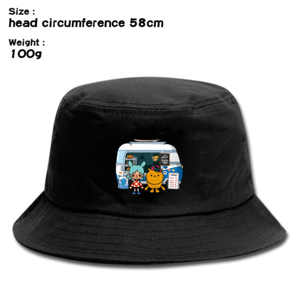 Toca Life World Women Men Bucket Hats Unisex Fisherman Hat Fashion Solid Wild Sun Protection Cap Boys Girls Outdoors Sunscreen Hat - Image 4