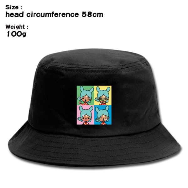 Toca Life World Women Men Bucket Hats Unisex Fisherman Hat Fashion Solid Wild Sun Protection Cap Boys Girls Outdoors Sunscreen Hat - Image 5