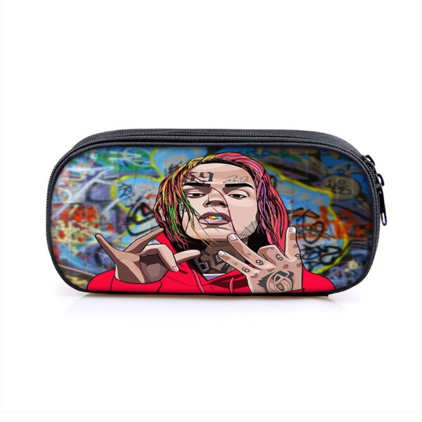 6ix9ine Large Pencil Case Purse Storage Bags Multifunction Cosmetic Bag - Image 9