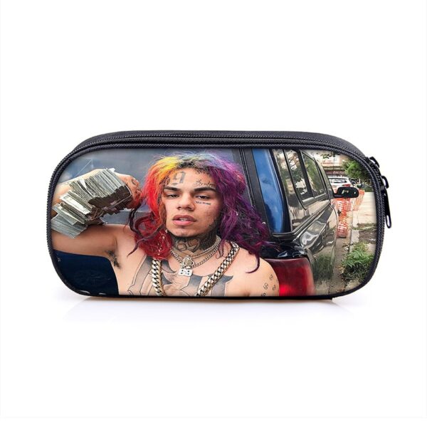 6ix9ine Large Pencil Case Purse Storage Bags Multifunction Cosmetic Bag - Image 14