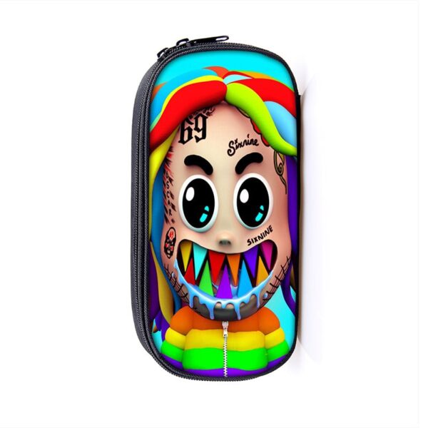 6ix9ine Large Pencil Case Purse Storage Bags Multifunction Cosmetic Bag - Image 16