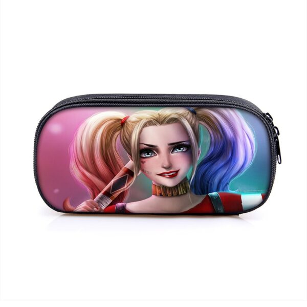 Harley Quinn Large Pencil Case Purse Storage Bags Multifunction Cosmetic Bag - Image 2