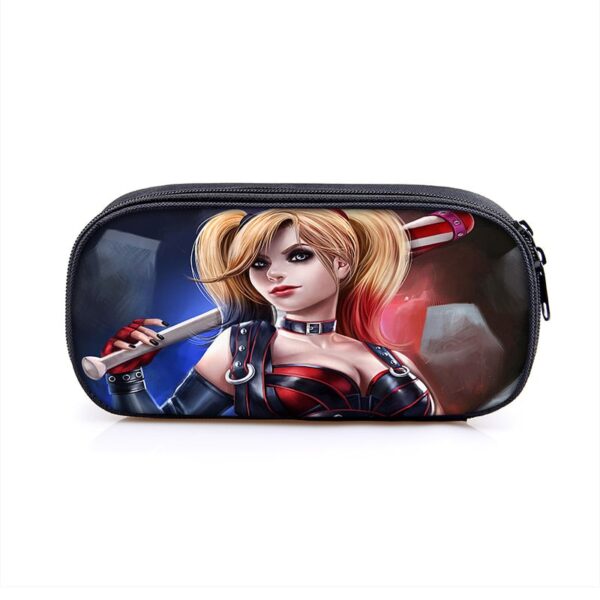 Harley Quinn Large Pencil Case Purse Storage Bags Multifunction Cosmetic Bag - Image 10