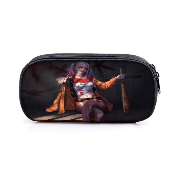 Harley Quinn Large Pencil Case Purse Storage Bags Multifunction Cosmetic Bag - Image 11