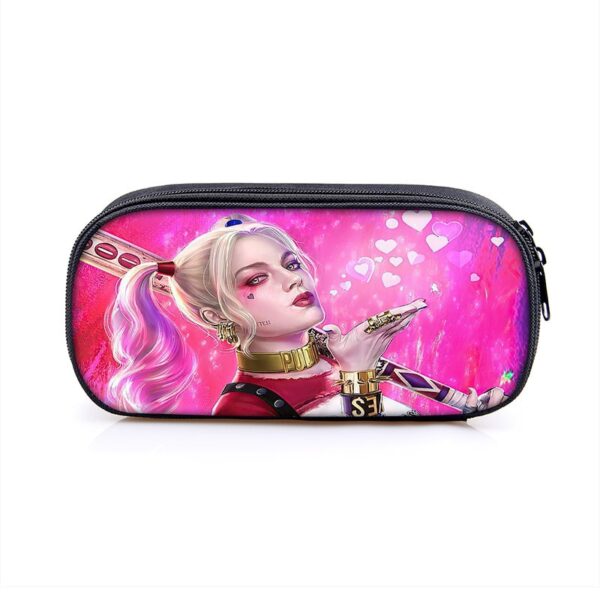 Harley Quinn Large Pencil Case Purse Storage Bags Multifunction Cosmetic Bag - Image 13