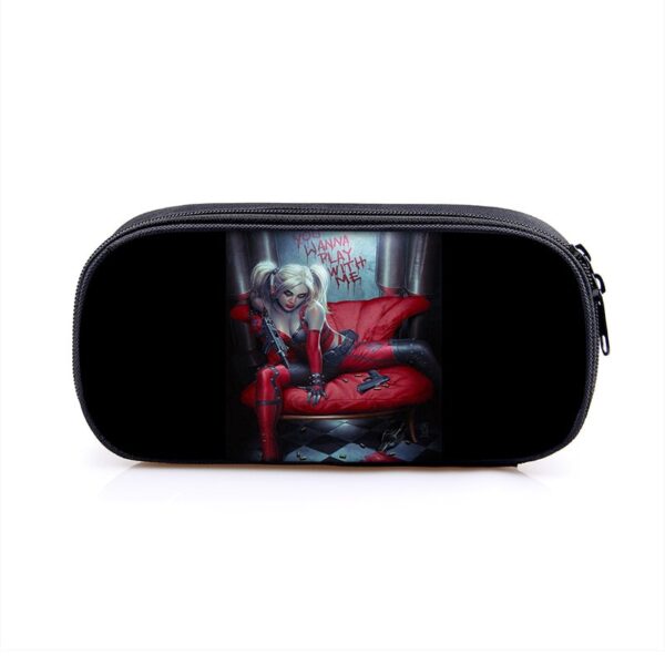 Harley Quinn Large Pencil Case Purse Storage Bags Multifunction Cosmetic Bag - Image 20