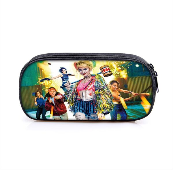 Harley Quinn Large Pencil Case Purse Storage Bags Multifunction Cosmetic Bag - Image 5