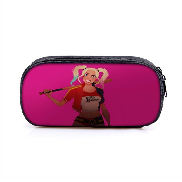 Harley Quinn Large Pencil Case Purse Storage Bags Multifunction Cosmetic Bag - Image 8