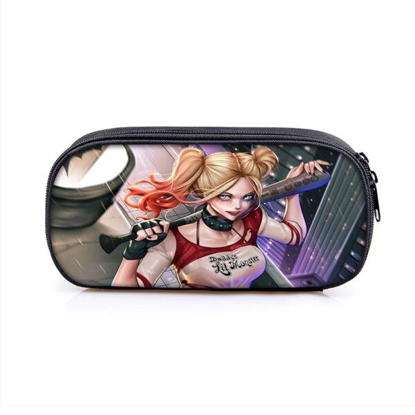 Harley Quinn Large Pencil Case Purse Storage Bags Multifunction Cosmetic Bag - Image 9