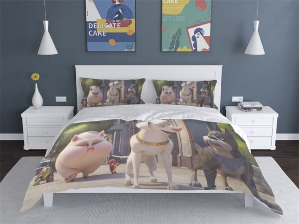 League Of Super-Pets Comfortable Bedding Three-Piece Soft and Breathable Duvet Cover Gift - Image 14