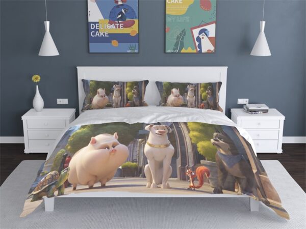 League Of Super-Pets Comfortable Bedding Three-Piece Soft and Breathable Duvet Cover Gift - Image 28