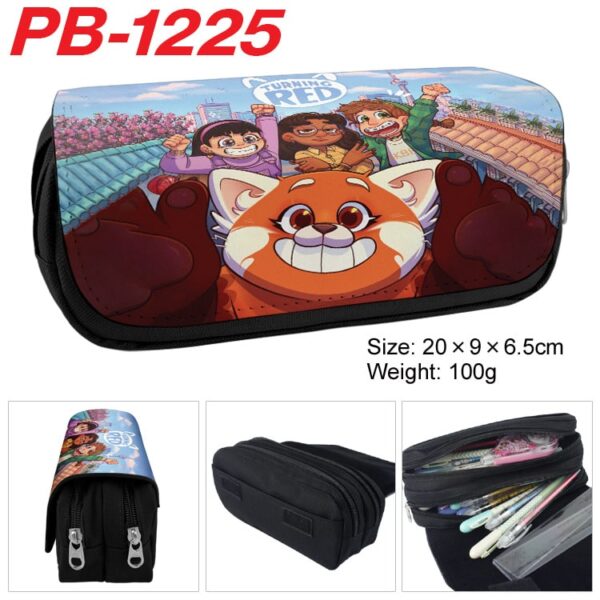 Turning Red Pencil Bag anime Cartoon Animation Large Capacity Double layer Zipper Pencil Box Pencil Box Stationery Box - Image 5