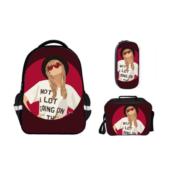 16 Inch Taylor Swift Backpack School Bag+Lunch Bag+Pencil Bag - Image 11