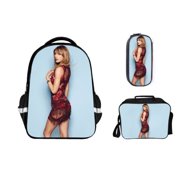 16 Inch Taylor Swift Backpack School Bag+Lunch Bag+Pencil Bag - Image 6