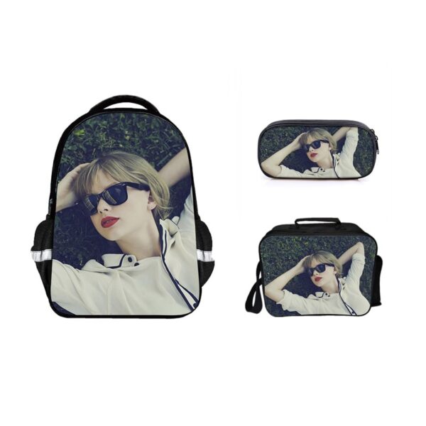 16 Inch Taylor Swift Backpack School Bag+Lunch Bag+Pencil Bag - Image 13