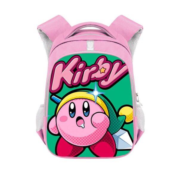 Kirby double-layer backpack personalized school bag Pink - Image 6