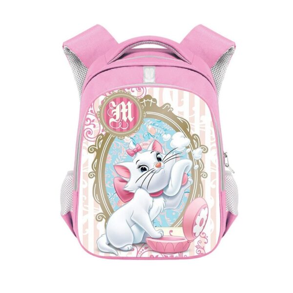 Marie Cat double-layer backpack personalized school bag Pink - Image 14