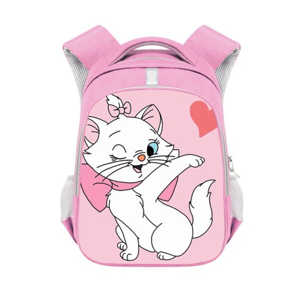 Marie Cat double-layer backpack personalized school bag Pink - Image 23