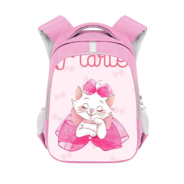 Marie Cat double-layer backpack personalized school bag Pink - Image 24