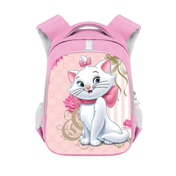 Marie Cat double-layer backpack personalized school bag Pink - Image 26