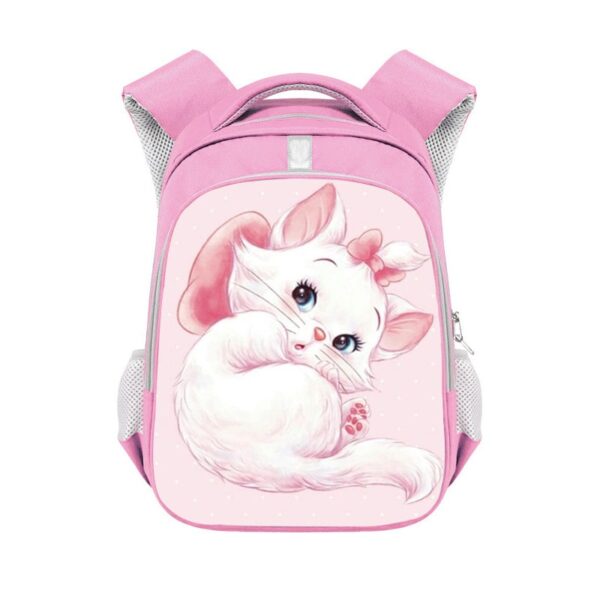 Marie Cat double-layer backpack personalized school bag Pink - Image 29