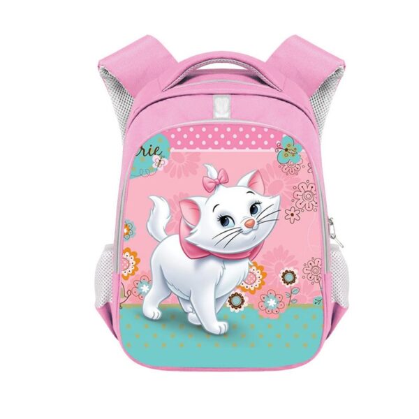 Marie Cat double-layer backpack personalized school bag Pink - Image 30