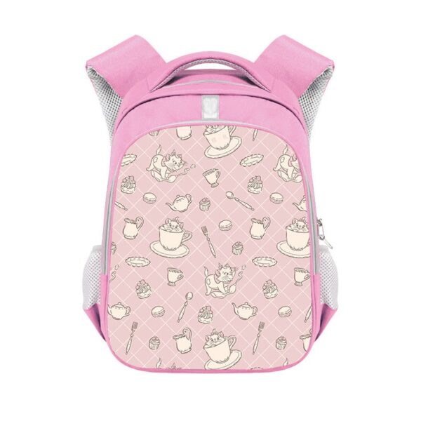 Marie Cat double-layer backpack personalized school bag Pink - Image 31