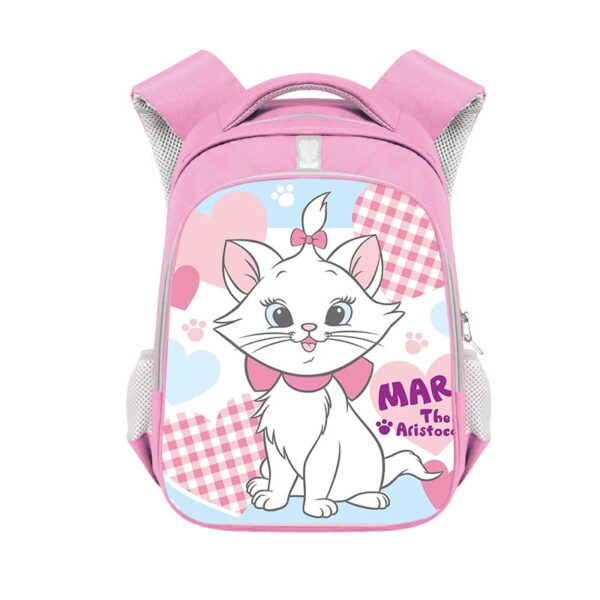 Marie Cat double-layer backpack personalized school bag Pink - Image 15