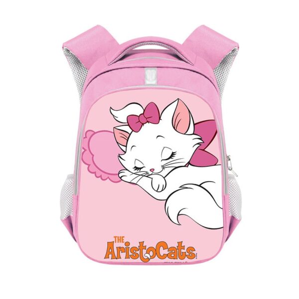 Marie Cat double-layer backpack personalized school bag Pink - Image 32