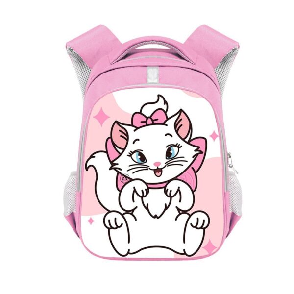 Marie Cat double-layer backpack personalized school bag Pink - Image 35