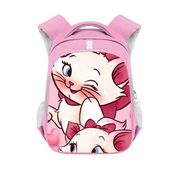 Marie Cat double-layer backpack personalized school bag Pink - Image 37