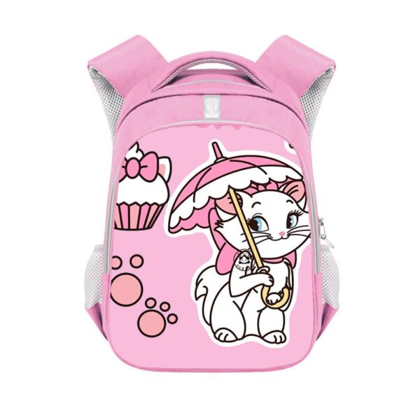 Marie Cat double-layer backpack personalized school bag Pink - Image 40