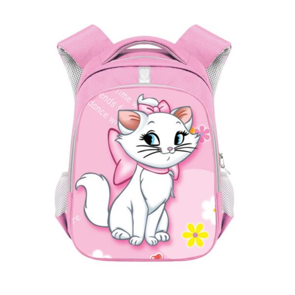 Marie Cat double-layer backpack personalized school bag Pink - Image 4